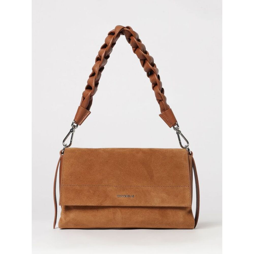 Coccinelle Women Coccinelle Boheme Suede Shoulder Bag With Woven Handle